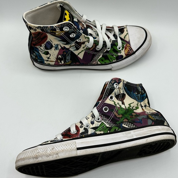 Batman x DC Comics Converse Chuck Taylor Sneakers Youth Size 3 - Picture 5 of 11